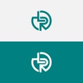 Abstract RL LR letter simple style logo design vector template
