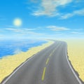 Abstract road landscape generated background