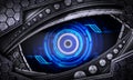 Abstract robot eye iron fantastic future Royalty Free Stock Photo