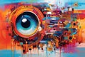 abstract robotic eye.