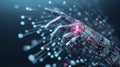 Abstract Robotic Hand Reaching In Digital Stream