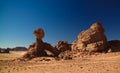 Abstract Rock formation aka pig or hedgehog at Tamezguida, Tassili nAjjer national park, Algeria Royalty Free Stock Photo