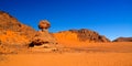 Abstract Rock formation aka pig or hedgehog at Tamezguida, Tassili nAjjer national park, Algeria Royalty Free Stock Photo