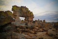 Abstract Rock formation aka window at Isalo national park, Madagascar Royalty Free Stock Photo