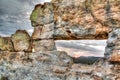 Abstract Rock formation aka window at Isalo national park, Madagascar Royalty Free Stock Photo