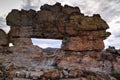 Abstract Rock formation aka window at Isalo national park, Madagascar Royalty Free Stock Photo