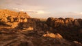 Abstract Rock formation in Isalo national park at sunset, Madagascar Royalty Free Stock Photo