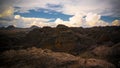 Abstract Rock formation in Isalo national park at sunset, Madagascar Royalty Free Stock Photo