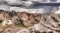 Abstract Rock formation in Isalo national park at sunset, Madagascar Royalty Free Stock Photo