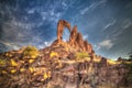 Abstract Rock formation at plateau Ennedi aka window arch in Chad Royalty Free Stock Photo