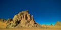 Abstract Rock formation at Tamezguida in Tassili nAjjer national park, Algeria Royalty Free Stock Photo