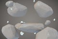 Abstract rock and stone background, minimalist mockup for podium display or showcase, 3d rendering. Royalty Free Stock Photo