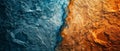 Abstract Rock Texture Background - Blue And Orange Geology Royalty Free Stock Photo