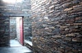 Abstract rock wall detail, stonework architecture