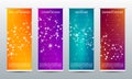 Abstract roll up banner for presentation and publication. Science, technology and business template. DNA structure Royalty Free Stock Photo