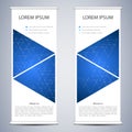 Abstract Roll up banner for presentation and publication. Science, technology and business templates. Square linear