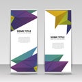 Abstract roll up banner. Vector