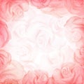 Abstract romantic vector background in red colors. Vector illustration