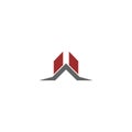 Abstract Roofing House Logo Template. Real Estate logo