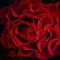 Abstract rose flower background. Flowers made with color filters. Dark red background. Royalty Free Stock Photo