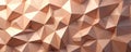 Abstract rose gold, copper background features geometric triangular origami shapes. Sharp angles, soft gradients create depth. Royalty Free Stock Photo