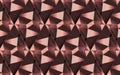 Abstract rose gold geometric shape reflection pattern background. Vector illustration Royalty Free Stock Photo