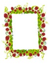 Abstract Rose Vine Border