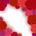 Abstract roses frame Royalty Free Stock Photo