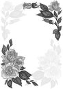 Abstract roses frame Royalty Free Stock Photo