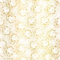 Abstract roses seamless vector background. Shiny gold foil flowers. Modern floral golden on white pattern for wallpaper, gift wrap Royalty Free Stock Photo