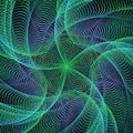 Abstract rotating green fractal background Royalty Free Stock Photo