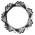 Abstract rotating intersecting squares. edgy, sharp spiral, vort