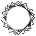 Abstract rotating intersecting squares. edgy, sharp spiral, vort