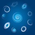 Abstract rotating vortices icons