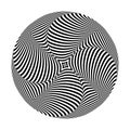 Rotation circle design element. 3D illusion. Lines pattern Royalty Free Stock Photo