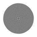 Rotation circle design element. 3D illusion. Lines pattern Royalty Free Stock Photo