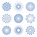 Abstract rotation circular circle dots icons Royalty Free Stock Photo