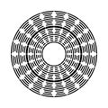 Abstract rotation circular design element. Circle geometric pattern