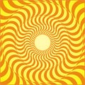 Abstract rotation object. Mandala, a circular ornament in yellow and orange colors. Royalty Free Stock Photo