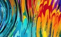 abstract rough colorful strokes art painting wallpaper background texture, waves of oil or acrylic brush strokes, fantasy painting Royalty Free Stock Photo