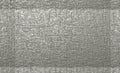 Abstract rough silver textured canvas with a frame for background designs