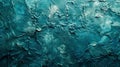 Abstract roughly plastered stone concrete wall, surface painted in dark turquoise color. Pattern color stucco background. Royalty Free Stock Photo