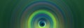 Abstract round green background. Circles from the center point. Image of diverging circles.