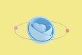 Abstract round hemisphere element background, 3d rendering Royalty Free Stock Photo