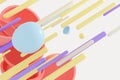 Abstract round hemisphere element background, 3d rendering Royalty Free Stock Photo