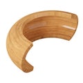 Abstract round shaped wooden detail