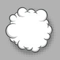 Abstract round white comic cloud