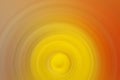 Abstract round yellow background. Circles from the center point. Image of diverging circles.