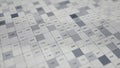 Abstract rows of white and blue squares with changing numbers, seamless loop. Animation. Motion graphics with digital