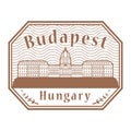 Buda Castle in Budapest, Hungary stamp